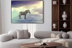 Plakat: Zebra chodzenie na linie