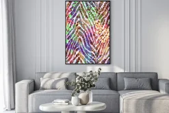 Plakat: Zebra kolorowe tekstury na plamy ~ bezszwowe tło