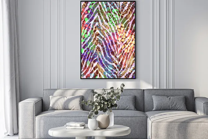 Plakat: Zebra kolorowe tekstury na plamy ~ bezszwowe tło