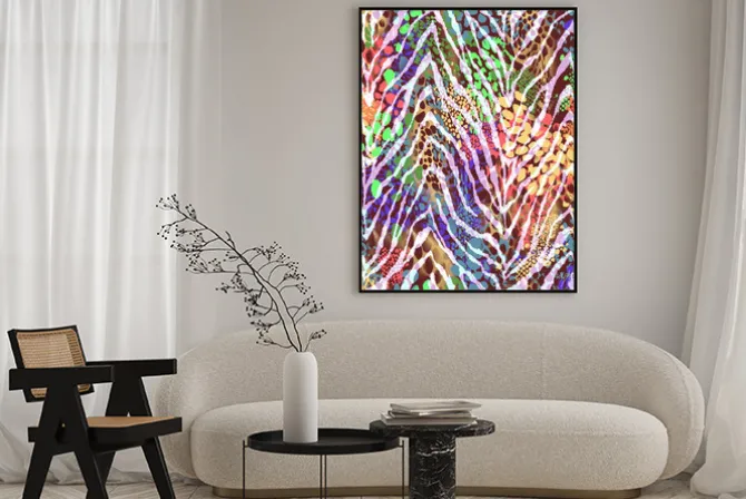 Plakat: Zebra kolorowe tekstury na plamy ~ bezszwowe tło