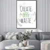 Plakat: Zero waste concept. hand drawn elements of zero waste life. zero