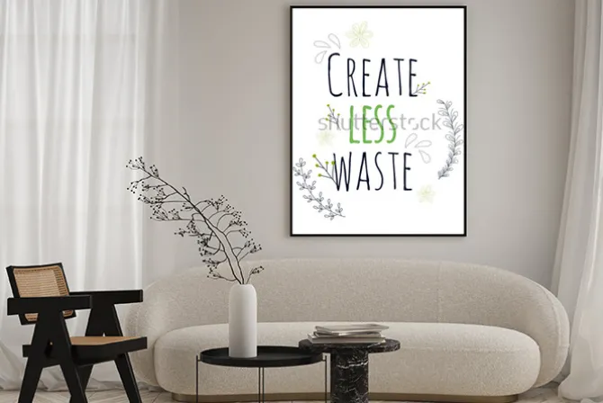 Plakat: Zero waste concept. hand drawn elements of zero waste life. zero