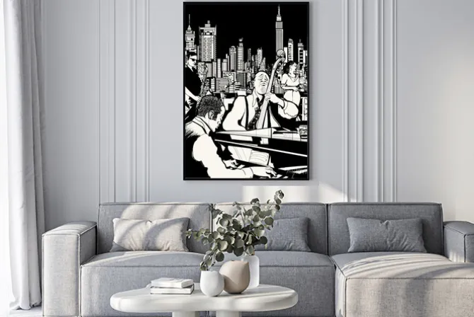 Plakat: Zespół jazzowy grający w nowym jorku