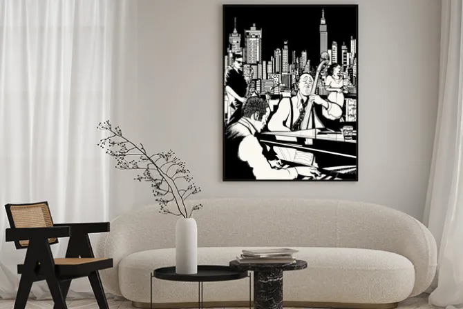 Plakat: Zespół jazzowy grający w nowym jorku