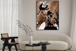 Plakat: Zespół jazzowy z fortepianem i saksofonem