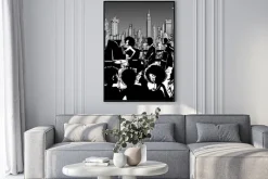 Plakat: Zespół muzyczny jazz występując w nowym jorku