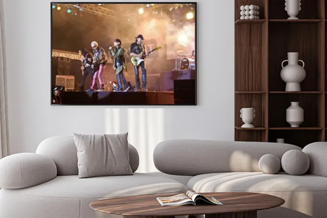 Plakat: Zespół scorpions podczas koncertu