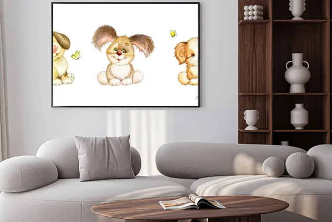 Plakat: Zestaw 3 ślicznych szczeniąt