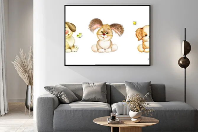Plakat: Zestaw 3 ślicznych szczeniąt