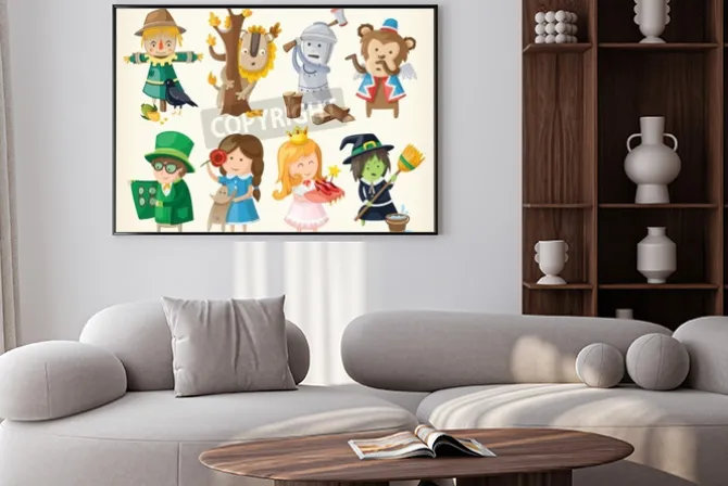 Plakat: Zestaw cartoon zabawki osobistości z bajek