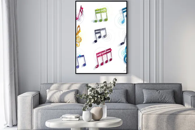 Plakat: Zestaw musical notes ikony.