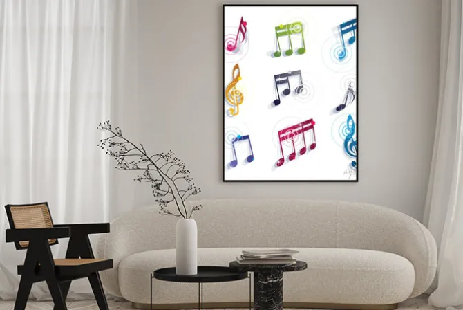 Plakat: Zestaw musical notes ikony.