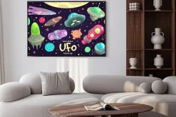Plakat: Zestaw ręcznie rysowane ufo