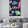 Plakat: Zestaw ręcznie rysowane ufo