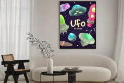 Plakat: Zestaw ręcznie rysowane ufo