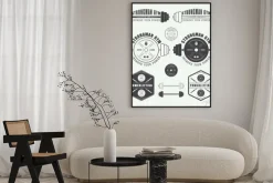 Plakat: Zestaw siłownia logo, etykiety, odznaki i elementów w stylu vintage