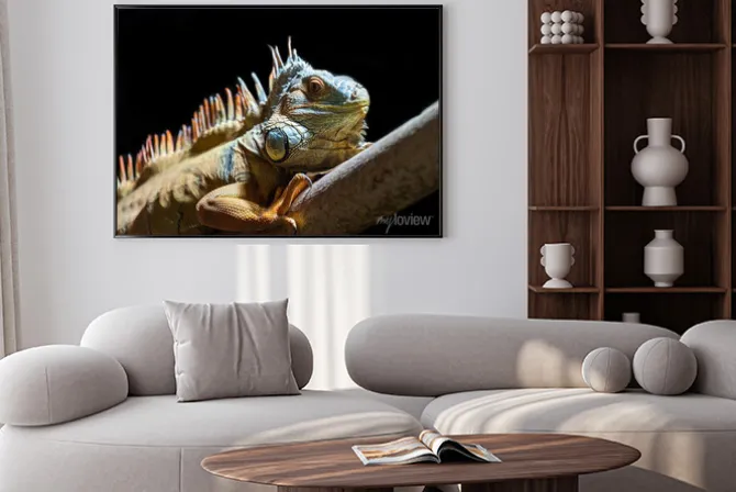 Plakat: Zielona jaszczurka