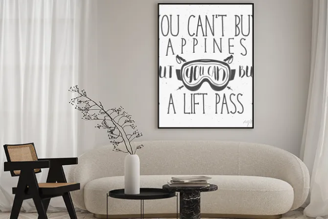 Plakat: Zima projektowe typografia plakat z inspiracji cytatu. motywacyjne