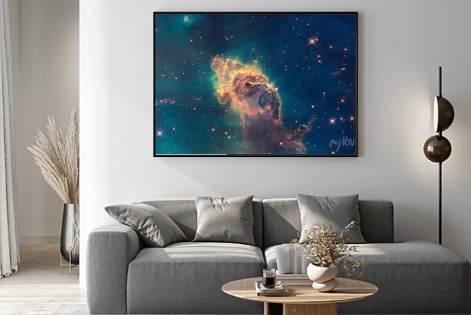 Plakat: Zjawisko astronomiczne w mgławicy carina