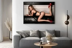 Plakat: Zmysłowa kobieta z doskonałym szczupła budowa ciała stwarzających