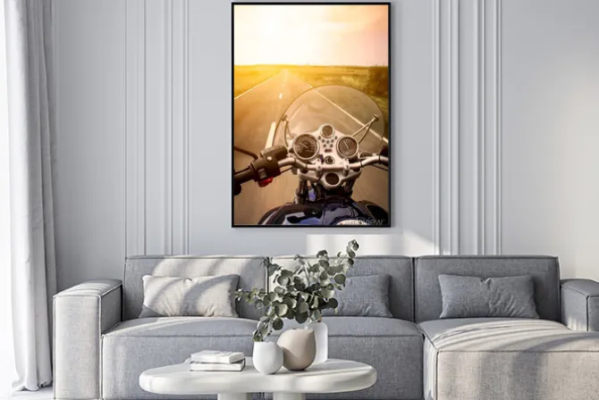 Plakat: Zobacz motocyklista