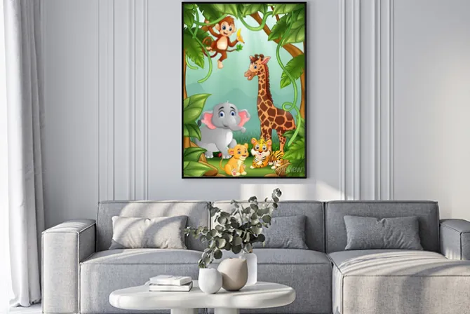 Plakat: Zwierzęta są w dżungli