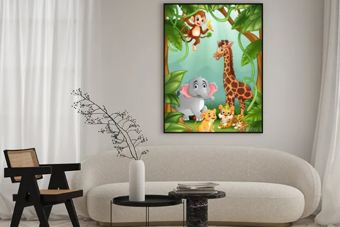 Plakat: Zwierzęta są w dżungli