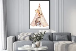 Plakat: Zwierzątka w boho tipi dla dzieci