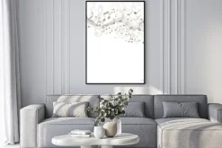 Plakat: Zwolniony w beżowym mit noten und ornamenten