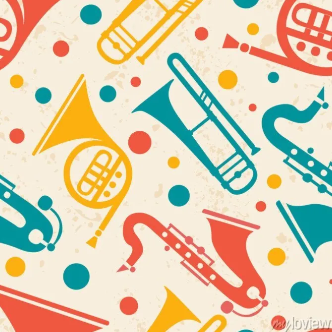 Tapeta: Abstract musical seamless pattern.