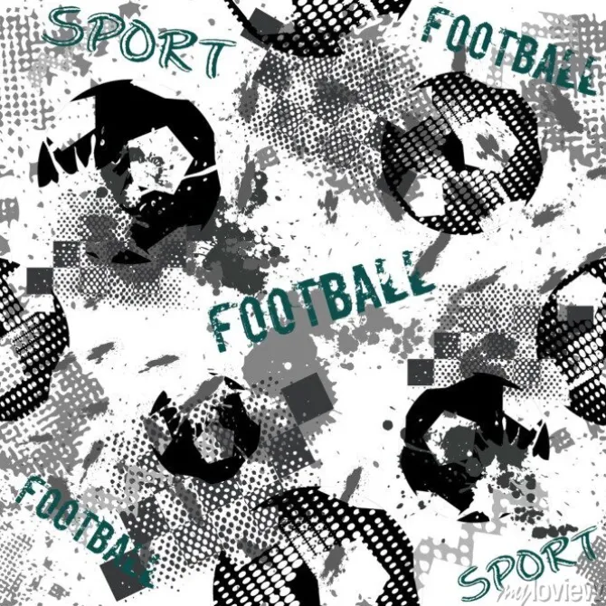 Tapeta: Abstract seamless football pattern for boys. sport football pattern.