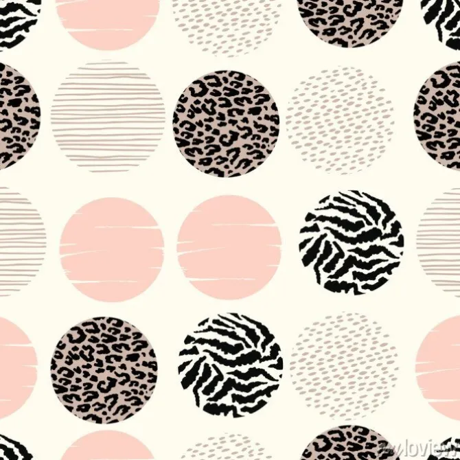 Tapeta: Abstrakcyjna geometrycznej bezszwowych deseń z zwierząt drukowania