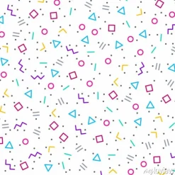 Tapeta: Abstrakcyjne geometryczne tła, styl memphis, jasne kolory neonowe,