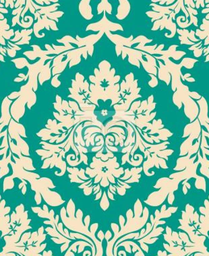 Tapeta: Adamaszek emerald