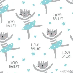 Tapeta: Ładny wzór kotów dansing