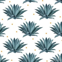 Tapeta: Agawa niebieski wektor wzór. tło dla paczek tequili, pożywienie