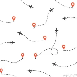 Tapeta: Airplane routes pattern. travel and tourism background. air traffic