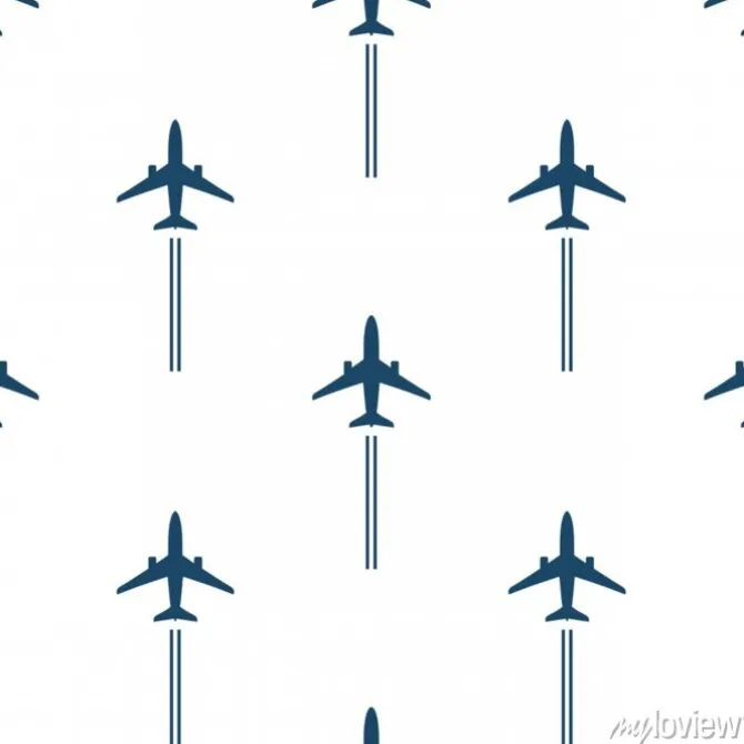 Tapeta: Airplane. seamless pattern.