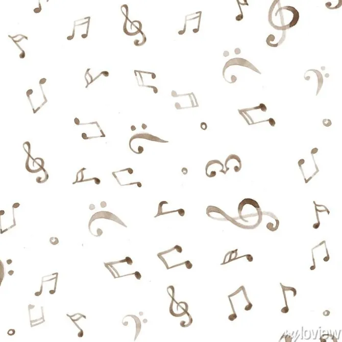 Tapeta: Akwarela splash muzyka wzór