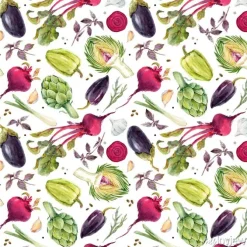 Tapeta: Akwarela warzywo wzór