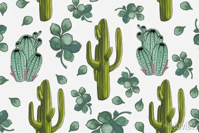 Tapeta: Akwarela wzór "zestaw pustyni". idealny obraz do aplikacji na