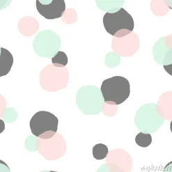 Tapeta: Akwarelowy wzór z pastelowymi kropkami