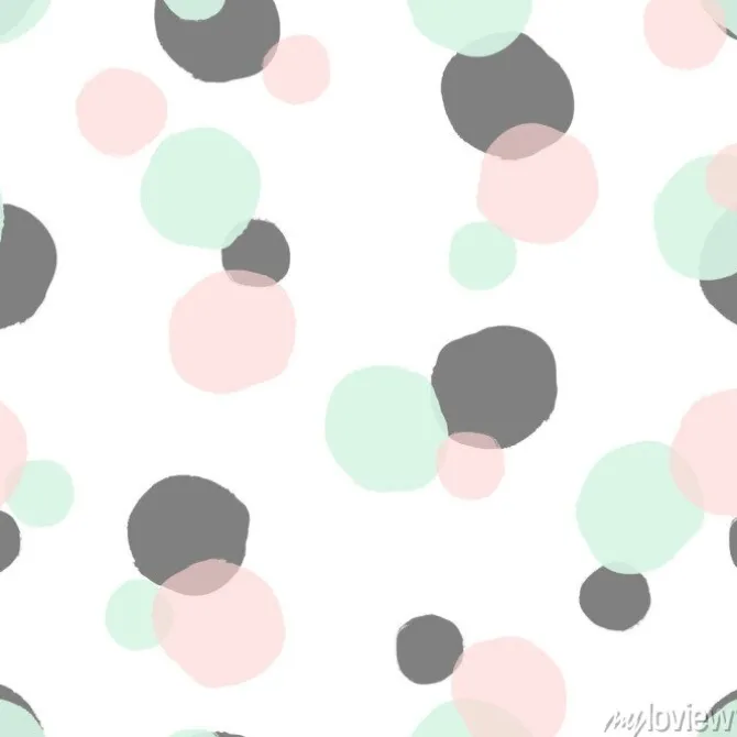Tapeta: Akwarelowy wzór z pastelowymi kropkami