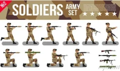 Tapeta: Armia wojskowa żołnierze ustaw w desert digital camouflage. nowoczesne