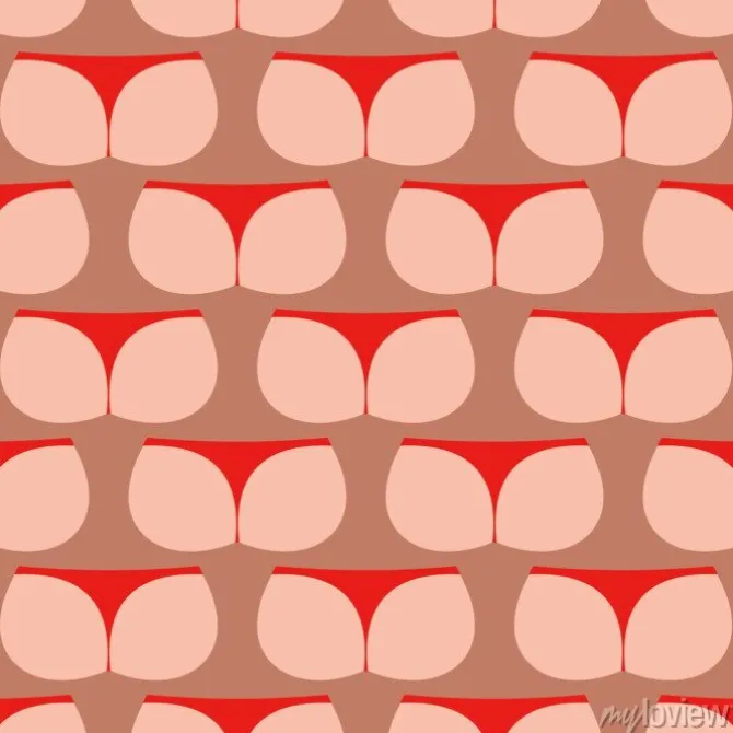 Tapeta: Ass szwu wzorca. fanny w thong wzorca. kupra ciała tekstury