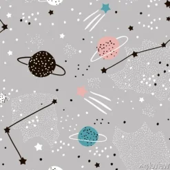 Tapeta: Astronomiczny wzór z gwiazdozbiorami