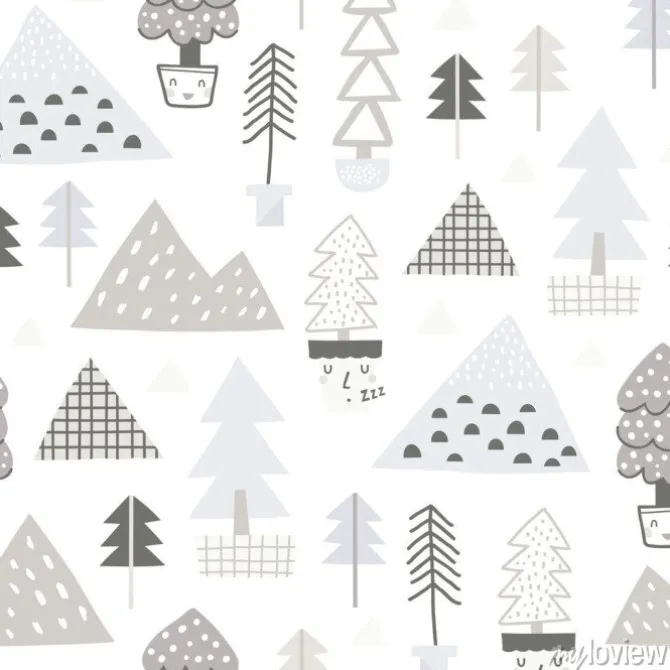 Tapeta: Baby seamless pattern - cute forest. perfect for kids apparel,