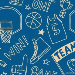 Tapeta: Basketball pattern seamless design graphic