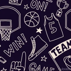 Tapeta: Basketball pattern seamless design graphic