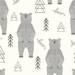 Tapeta: Bear pattern of strokes in the forest
